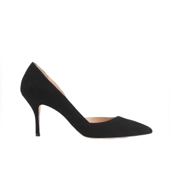 J. Crew Shoes - J. Crew Navy Suede Colette d'Orsay Heels Pumps Size 9